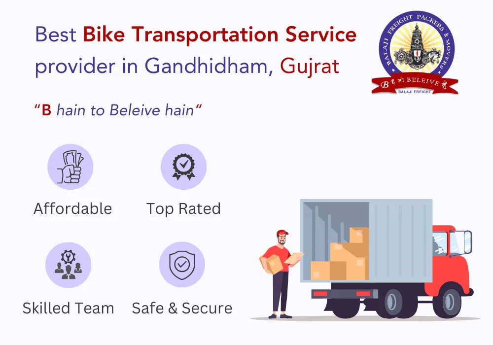 Bike transportation service in Gandhidham